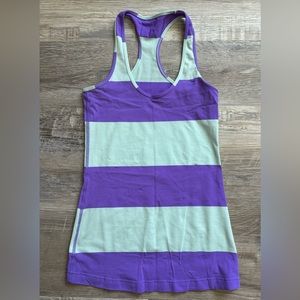Lululemon Cool Racerback Striped Tank Sz. 4